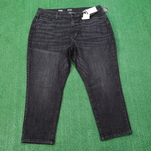 NWT ANA A NEW APPROACH HIGH RISE STRAIGHT BLACK DENIM JEANS WOMENS 20W 20 NEW!